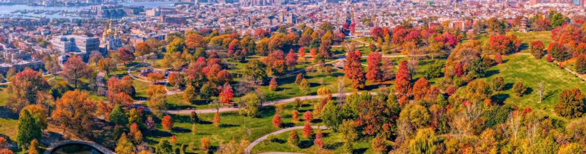 Patterson Park Fall Aerial Jared Russell Strouse